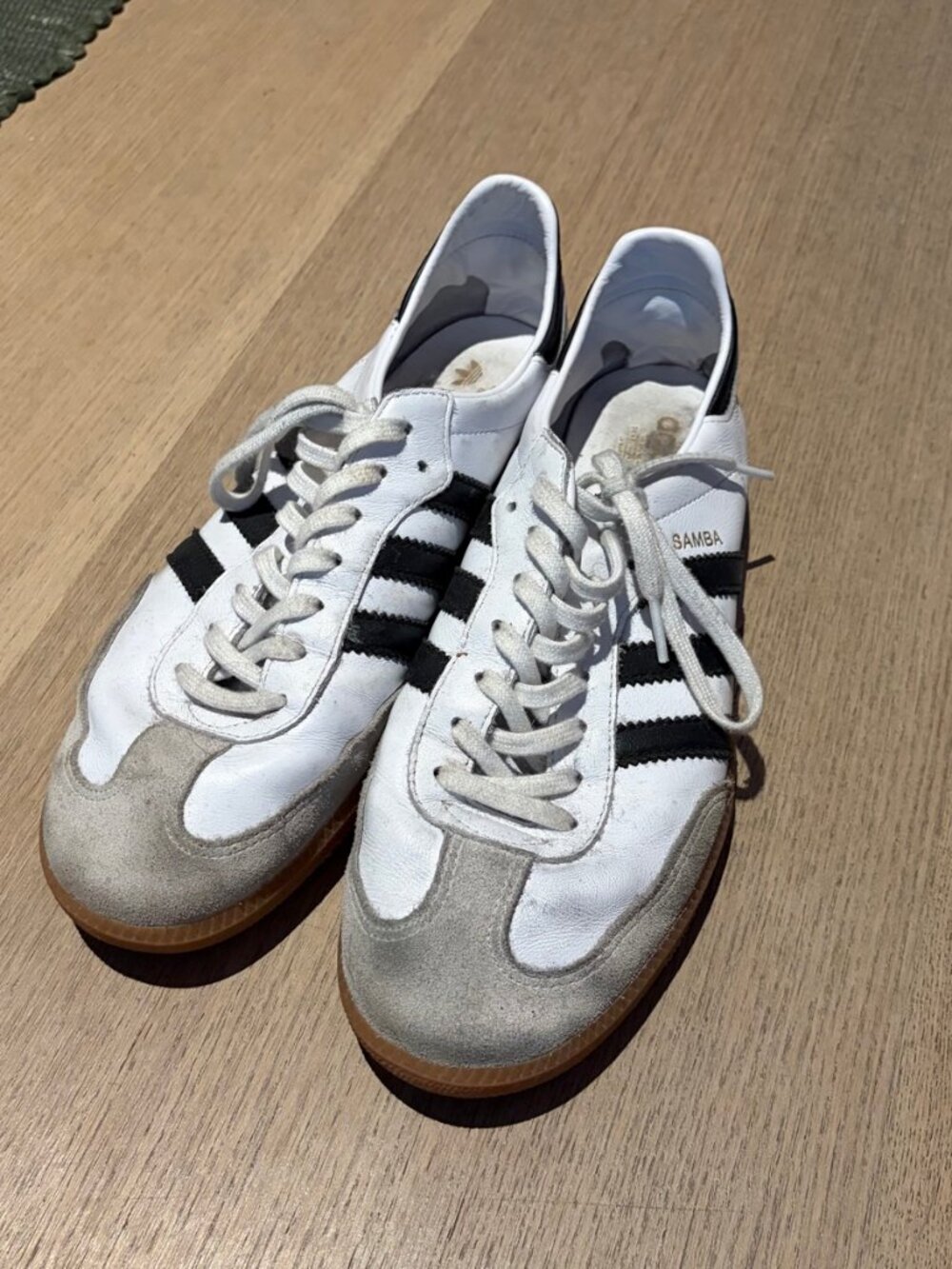 adidas Samba White Black Leather Sneakers 10